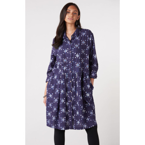 Rajni Drop Waist Shirtdress - Starlight Rajni Drop Waist Shirtdress - Starlight