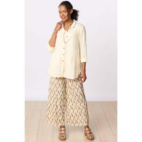 Sangli Ikat Wide-Leg Pant - Natural/Multi Sangli Ikat Wide-Leg Pant - Natural/Multi