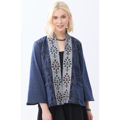Recycled Yarn Manauli Swing Jacket - Dark denim Recycled Yarn Manauli Swing Jacket - Dark denim