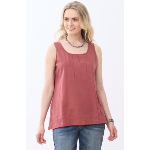 Kripa Cotton Jersey A-line Tank - Sumac Kripa Cotton Jersey A-line Tank - Sumac