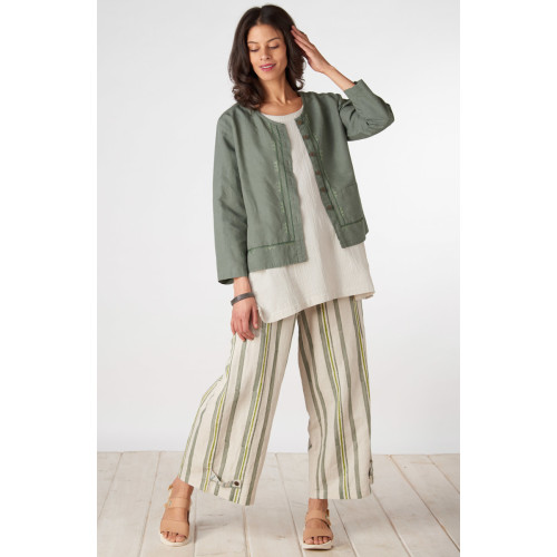 Sangli Wide-Leg Pant - Natural/Herb Sangli Wide-Leg Pant - Natural/Herb