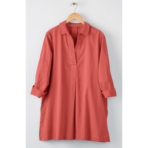 Savita Organic Cotton Long-Sleeve Top - Natural Dye Madder Savita Organic Cotton Long-Sleeve Top - Natural Dye Madder